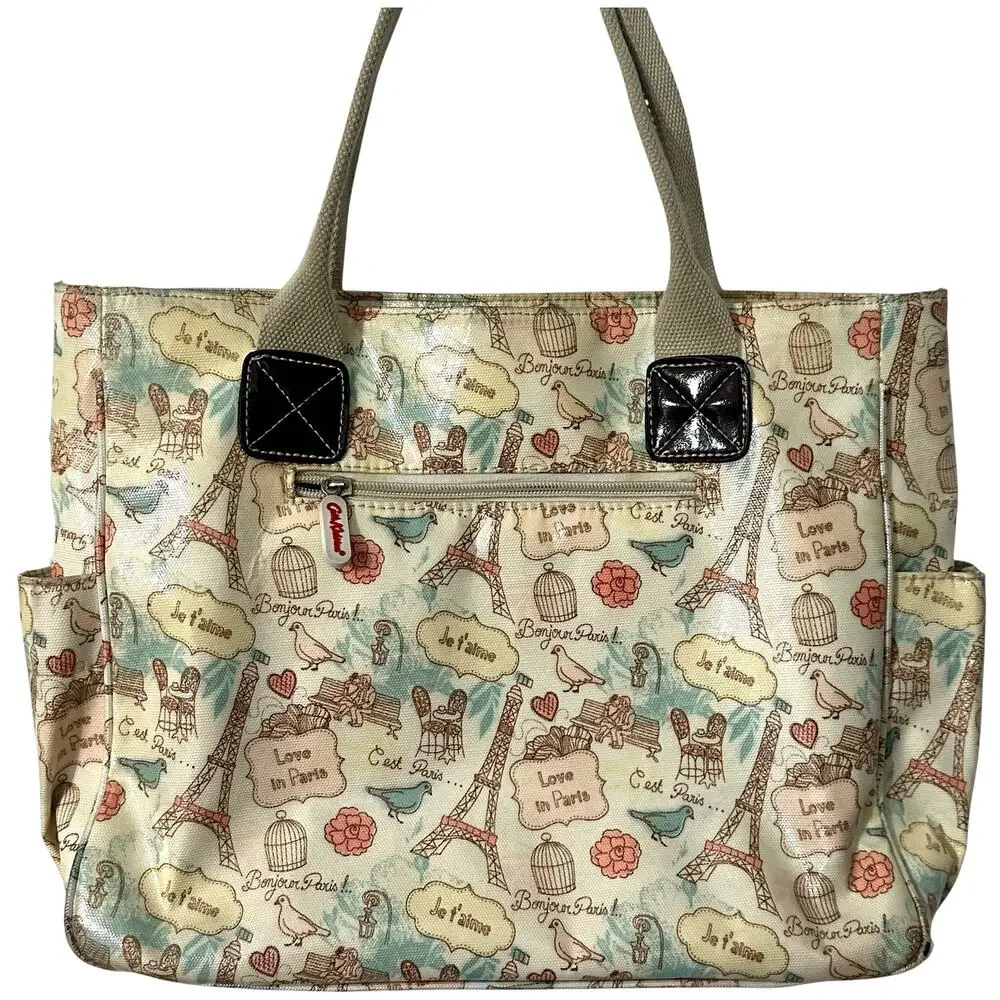 Cath Kidston Bag Womens Love in Paris Eiffel Tower Tote Carryall Cute Purse